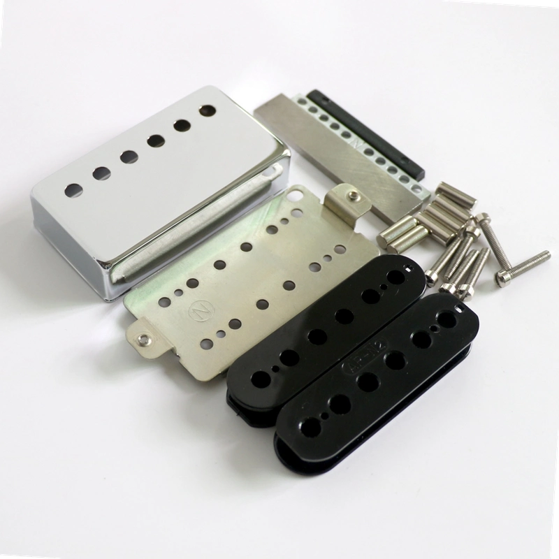 Nickel Silver Cover Baseplate Lp Guitar Pickup Kits with AlNiCo Magnet