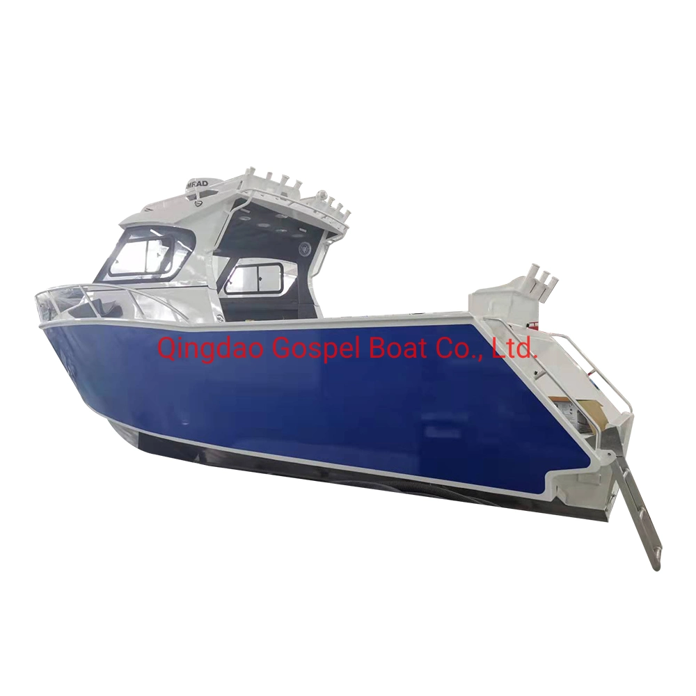 Gospel Boat 7.5m Aluminum Fishing Rowing Boat Patrol Commercial Boat for Sale