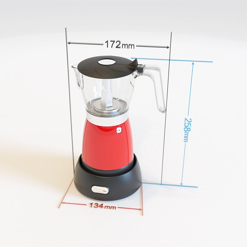 6 Cups of 300ml Aluminum Moka Coffee Pot, Electric Heating Integrated 110V/220V Espresso Coffee Pot