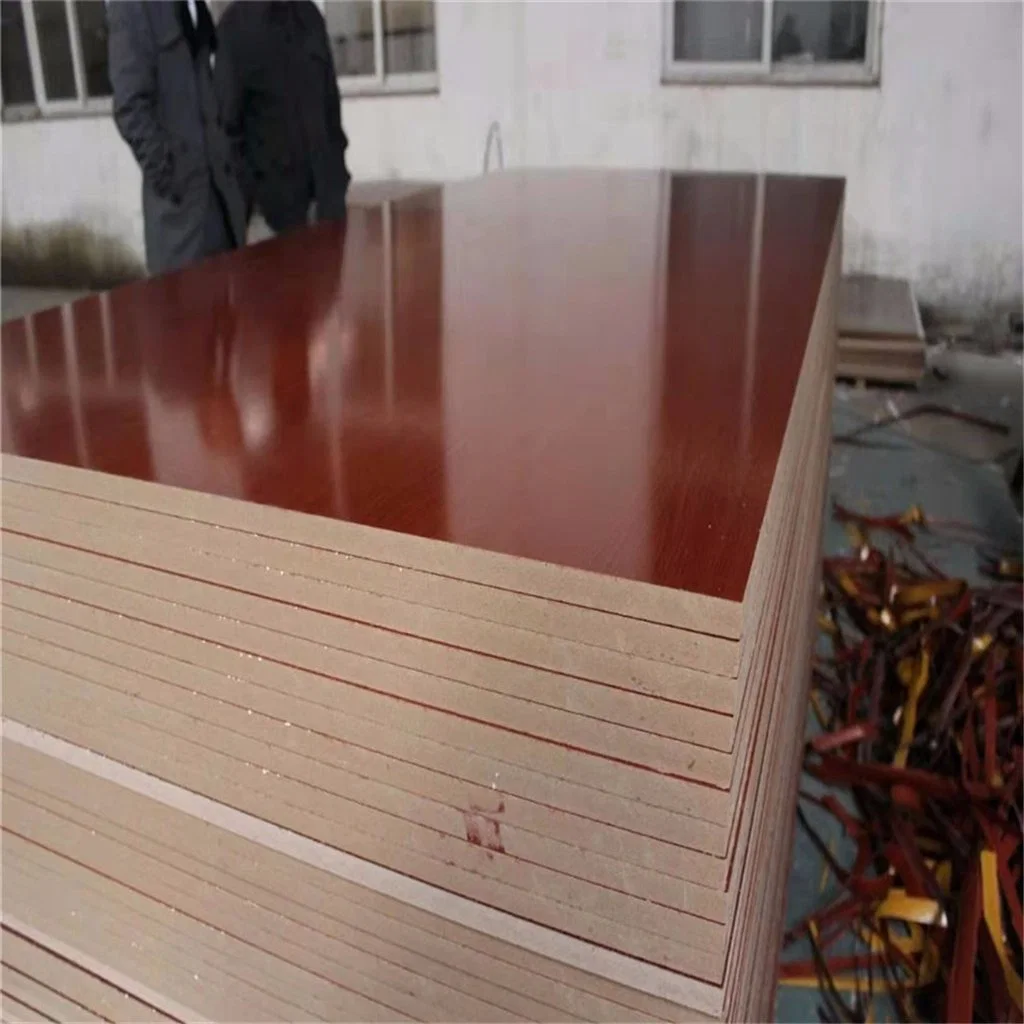 E1 Formaldehyde Emission Waterproof Marble Melamine Faced MDF UV Board for Hall Decoration