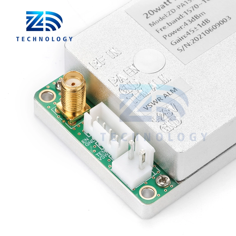 20W 428-438MHz 902-928MHz 1560-1610MHz 2400-2500MHz 5500-5900MHz Power Amplifier with SMA-K Connector