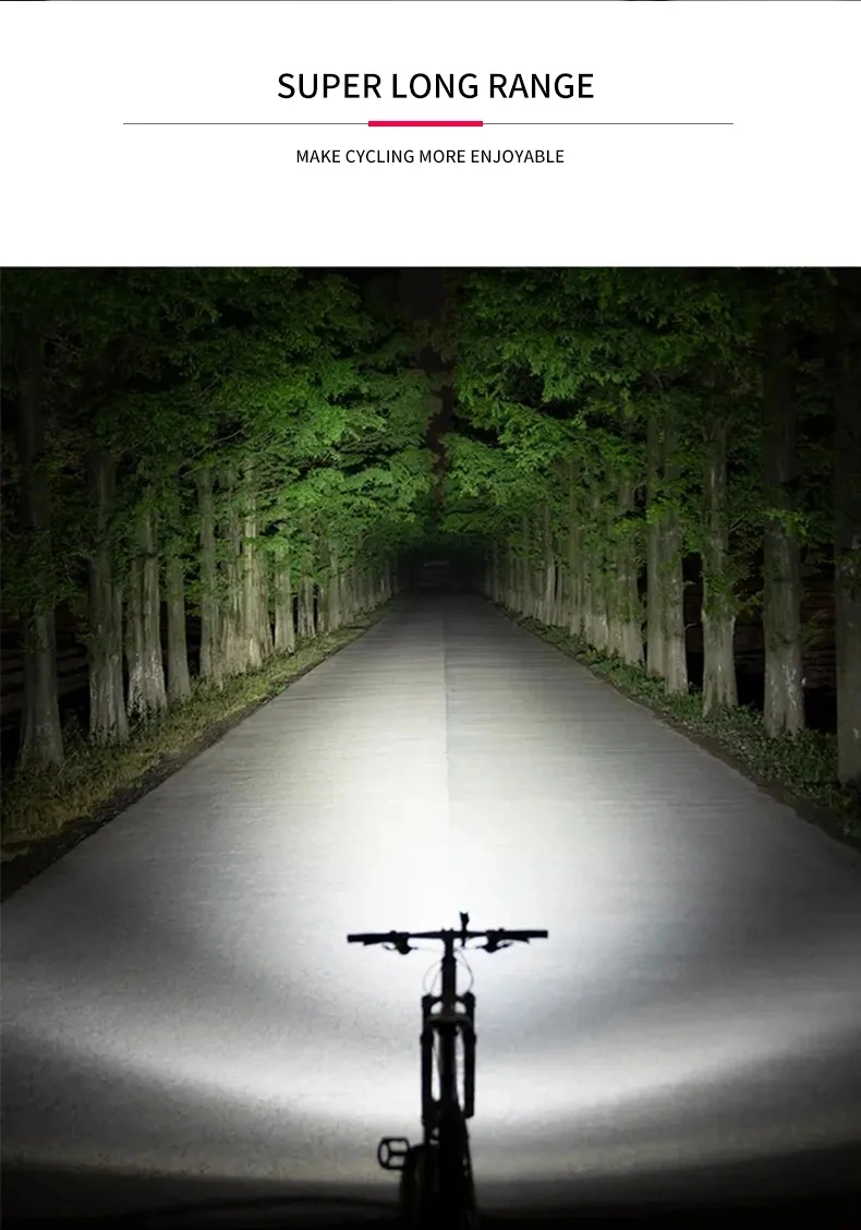 L2 LED Yellow Light Built-in 4500mAh 21700 Battery Type-C Rechargeable Bicycle Light Ipx5 800 Lumens Aluminum Alloy Bike Lamp