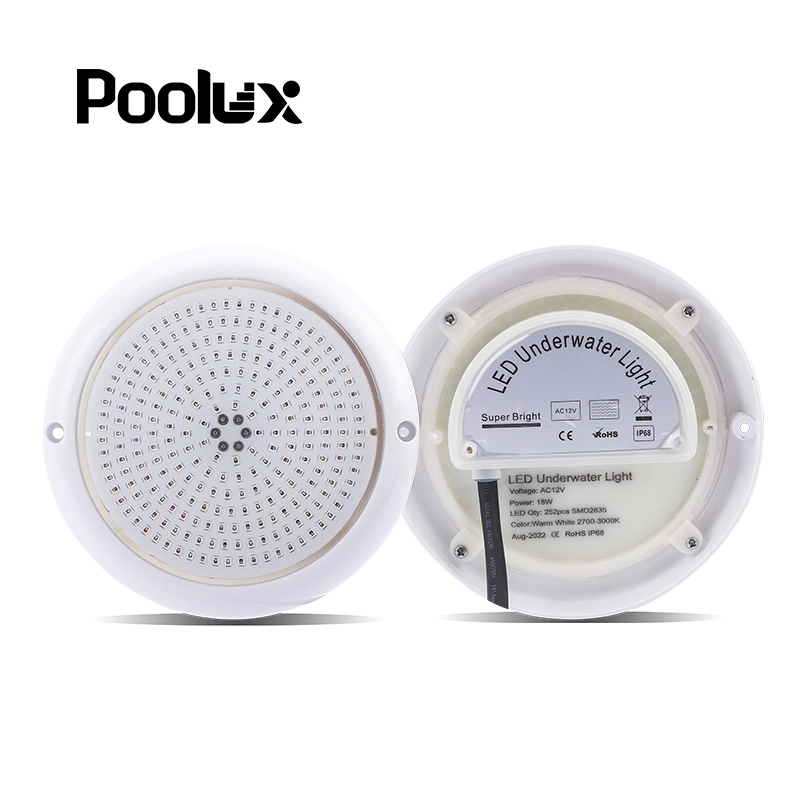 Poolux 2021 كمبيوتر جديد صغير IP68 حوض سباحة LED مثبت على الحائط ضوء تحت الماء لحمام السباحة