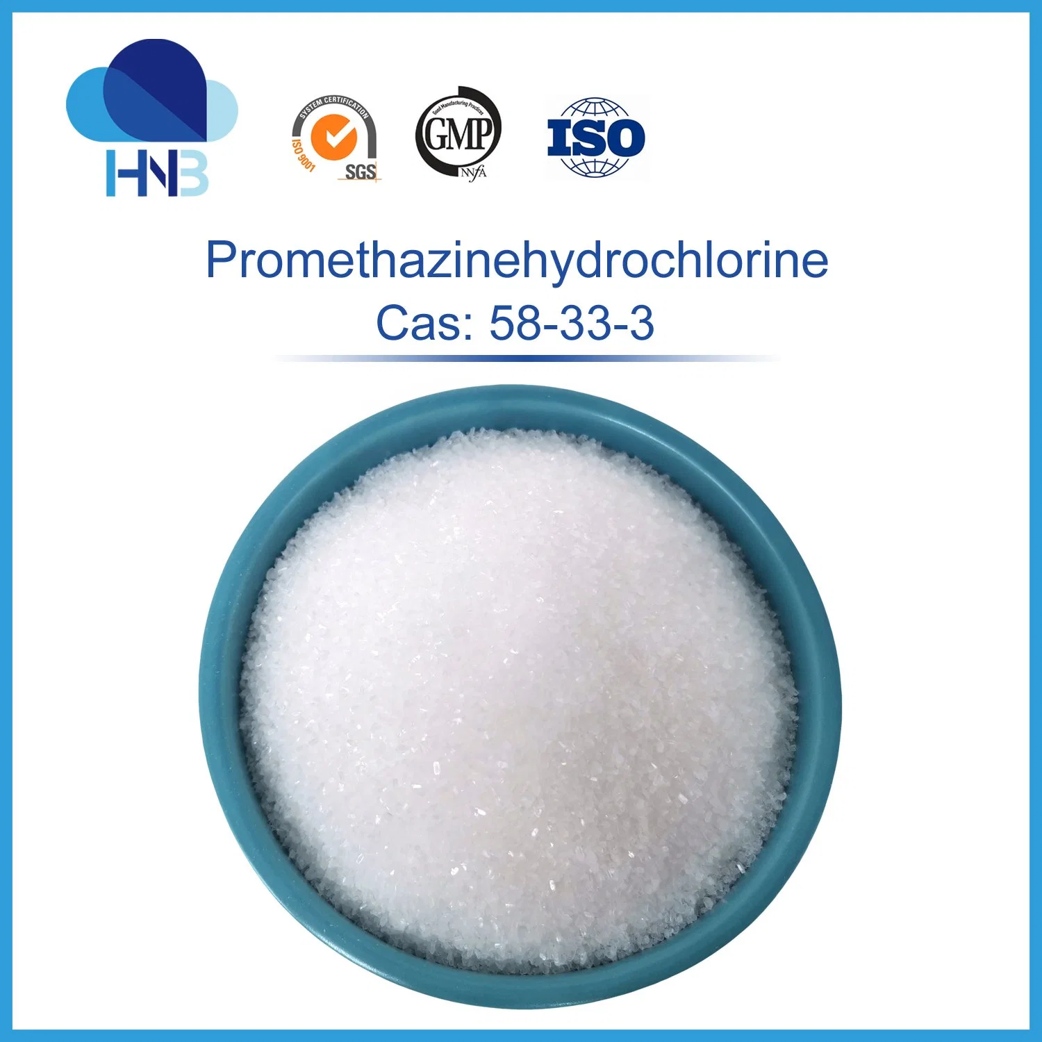 GMP Factory Pharma Promethazine Hydroكلوريد CAS 58-33-3 القوة المنتج 99% مسحوق الطاقة