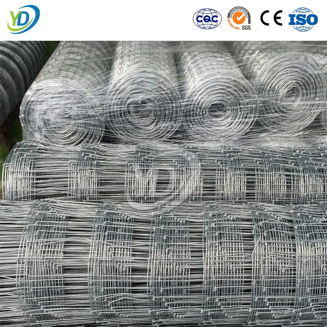 Yeeda Galvanized Wire Garden Fence China Suppliers Galvanized Wire Netting 4feet X 8feet Galvanized Farm Fence Wire 47-Inch Hinged Joint Knot Field Fence