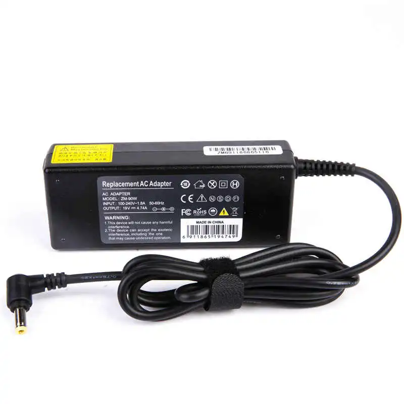 1 Year Warranty Laptop AC Adapter Notebook Charger 90W 19V 4.74A 5.5*2.5mm