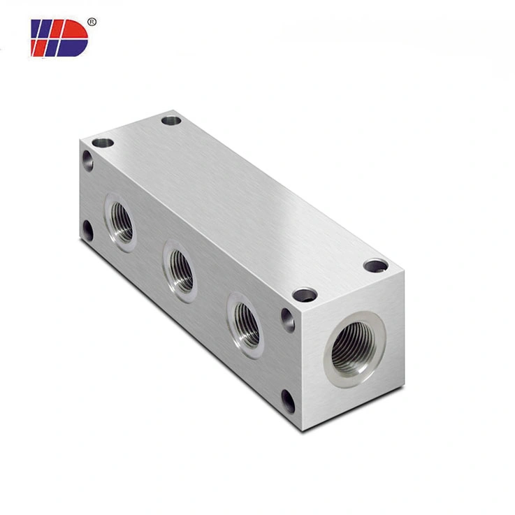 Precision Custom CNC Machining Aluminum Manifold Blocks Pneumatic Valve Parts