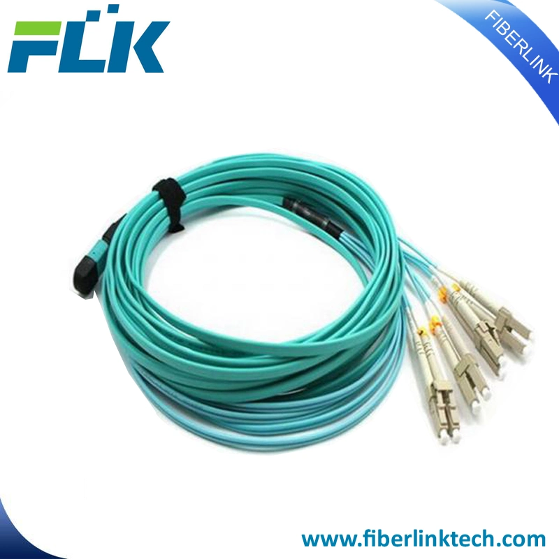 8 Cores MPO/MTP-LC Fiber Optic Patch Cord Om3 Breakout Cable