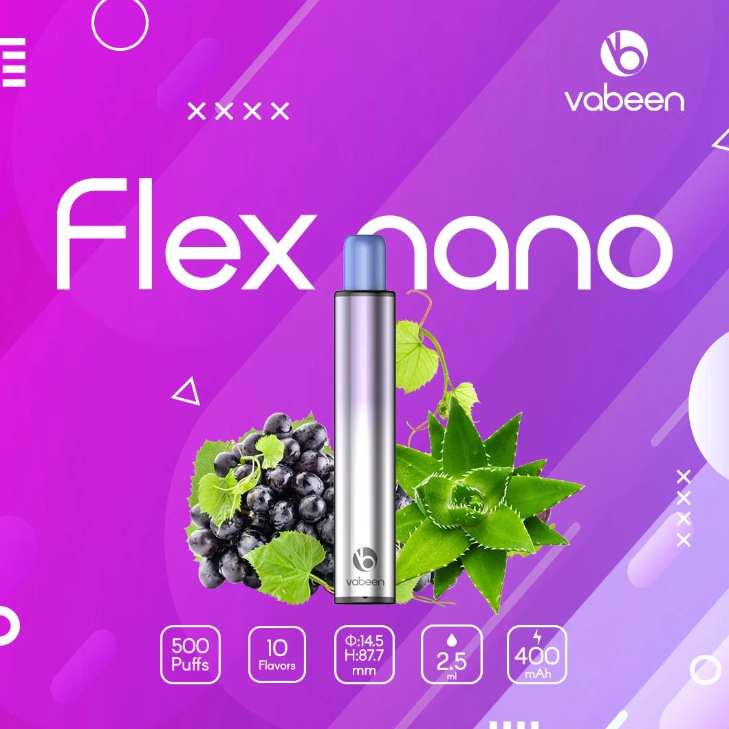 La mejor calidad precio de fábrica Vabeen Vabeen Flex Nano 500 inhalaciones de Vape desechables vaporizador