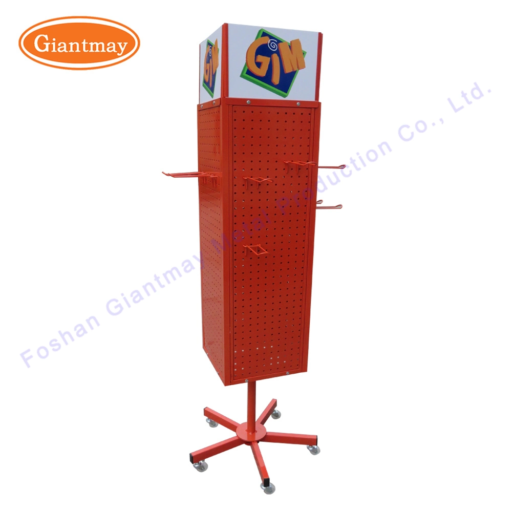 Convenience Store Triangle Hardware Floor Standing Hanging Rotating Display Rack