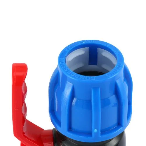 PE Plastic Handle Three-Way Ball Valve Joint for Water Supply Pipeline