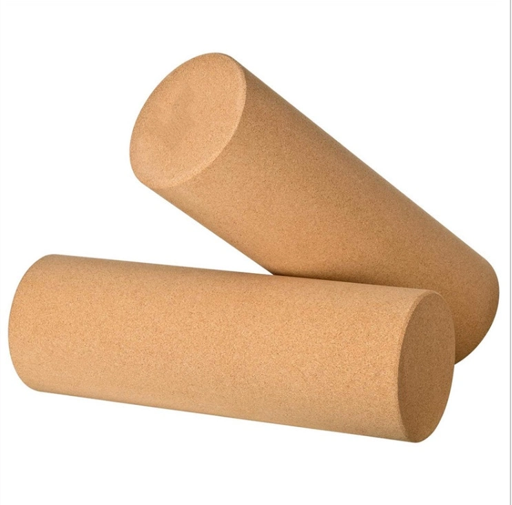 30cm/45cm Corcho Natural Yoga Pilar Alta densidad Corcho de grano fino Yoga ladrillo Pilates bloque de ayuda de baile Fitness rodillo de masaje