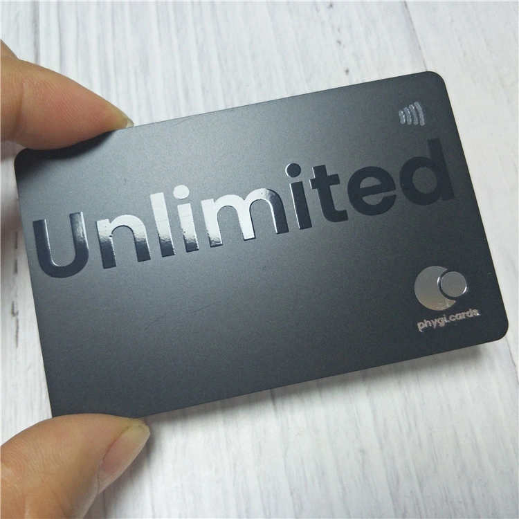 Standard Size Custom Printed Luxury Solid Black PVC NFC Card