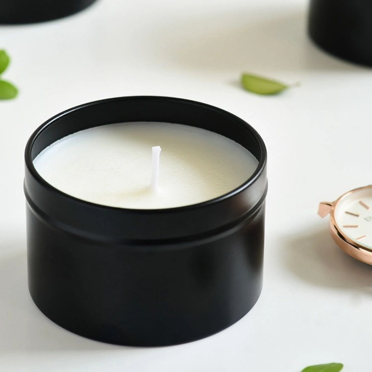 Popular Wholesale/Supplier 90g Cylinder Luxury Scent Tin Candles for Home Decoration and Wedding Ceremony