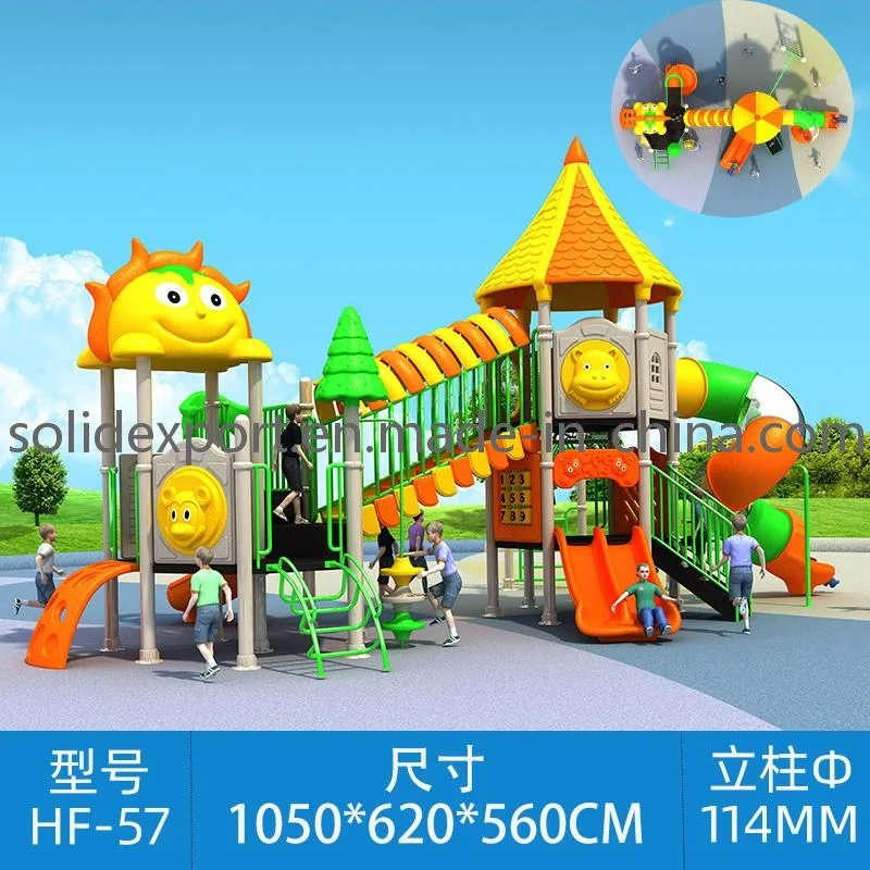 Nursery School Children Playground Equipment Outside/Stock Outdoor Playground Slide Multicolor Hf54