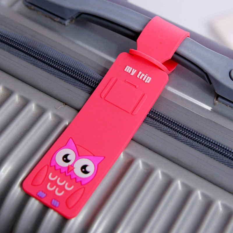 New PVC Luggage Tag with Cartoon Designs for Wholesale/Supplier