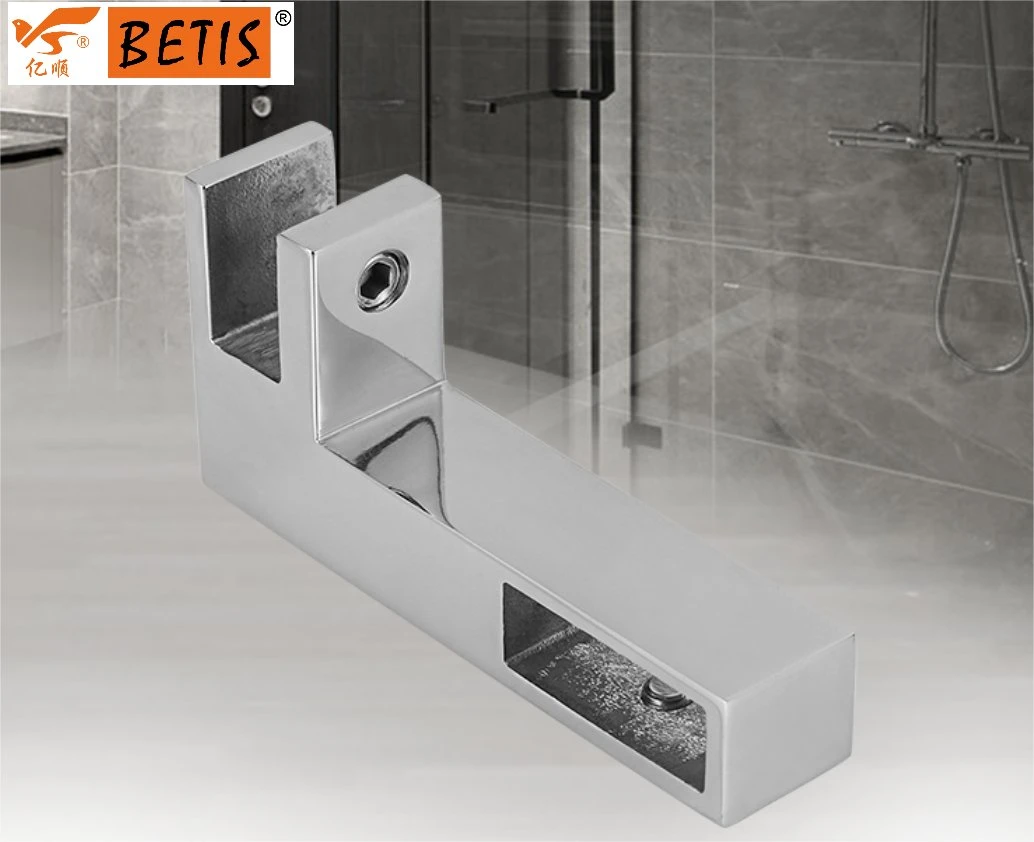 Shower-Glass Bathroom Pipe Fitting 316-Stainless-Steel Fixed-Panel to Support-Bar Connector