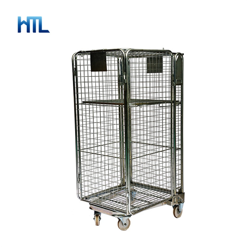 Logistics Industrial Storage Nestable Foldable Mild Steel Rolltianer Roll Contener