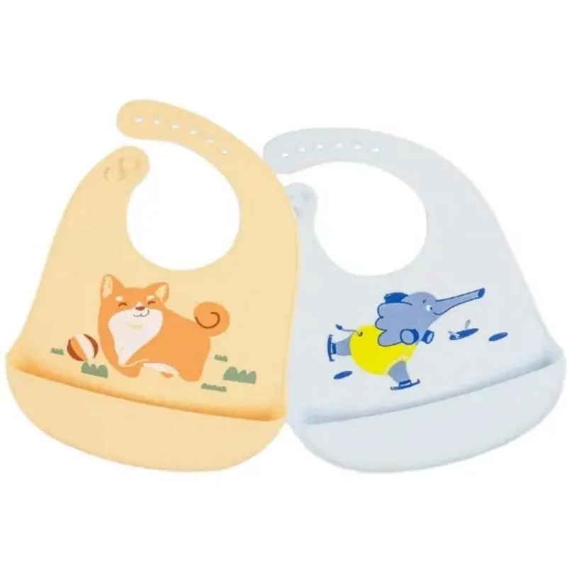 Silicone Baby Bibs Soft Material Customizable for Baby Waterproof Animals