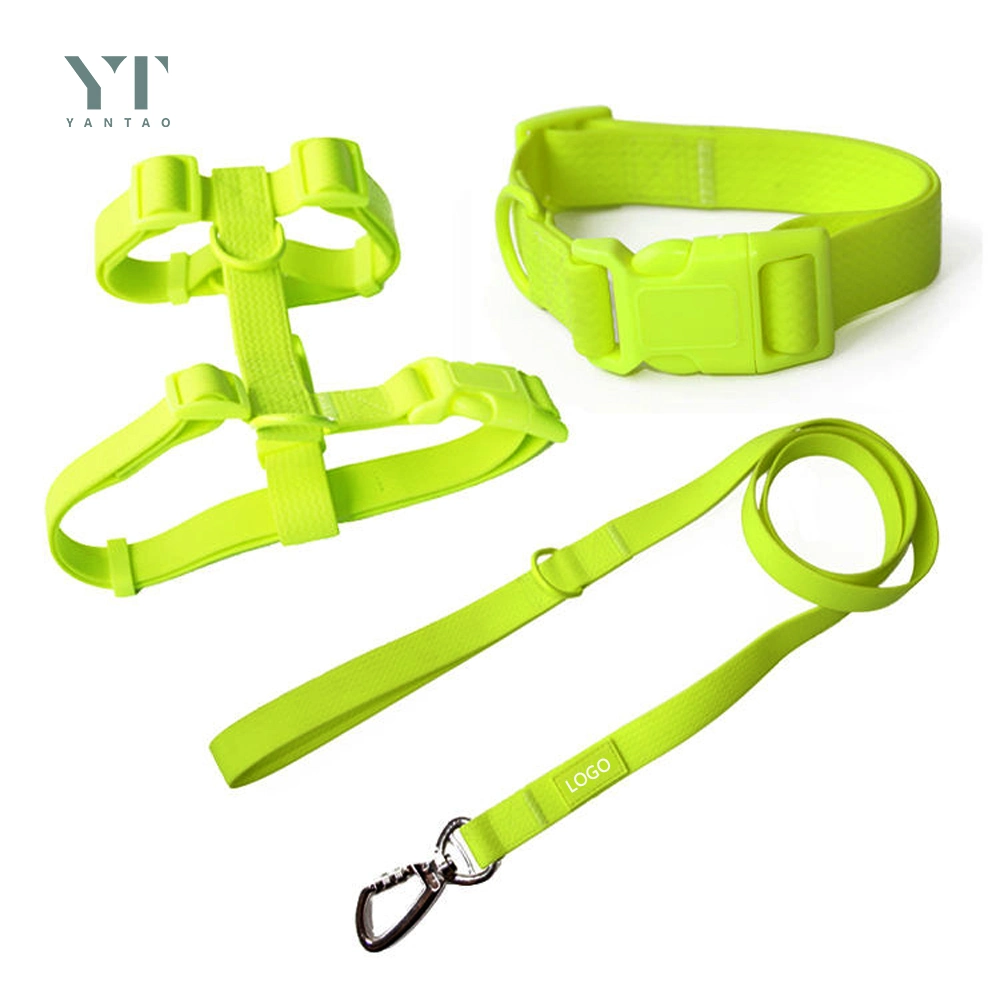 Wholesale/Supplier Pet Supplies Dog Harness Set Custom Design Strap Waterproof Soft PVC Rubber Dog Pet Harness