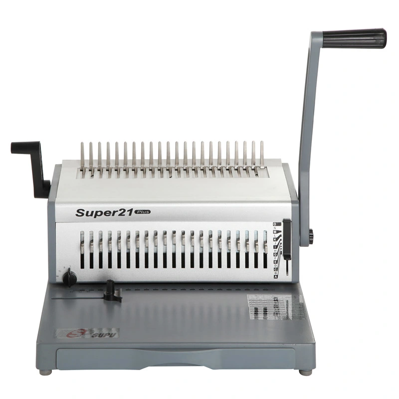 Office Aluminum Manual Comb Binding and Punching Machine Super21 Plus