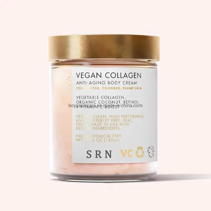 Étiquette privée collagène végétalien crème hydratante hydratante en vitamine C