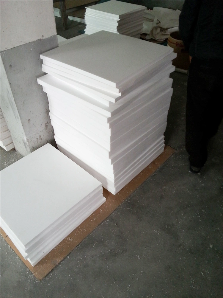 100% Virgin PTFE Sheet Pure White Molded Sheet Hot Sale Custom Size Best Performance PTFE Plate