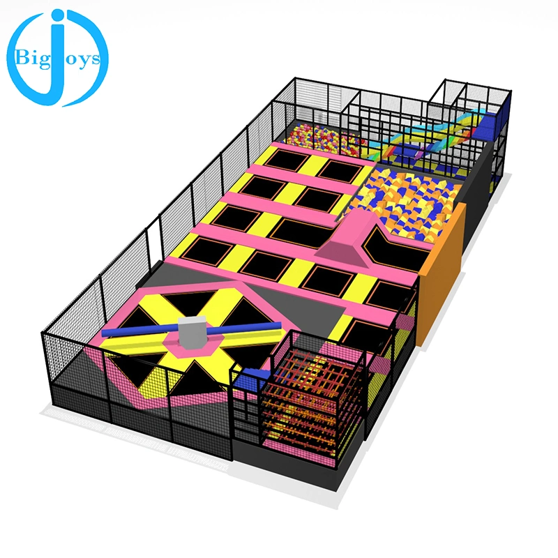 2022 New Game Trampoline with Thrill Big Donut Slide Indoor Commercial Business