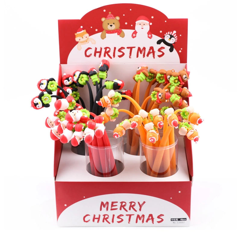 Office/School Supplies Christmas Kids Pens Silicone Christmas Pens