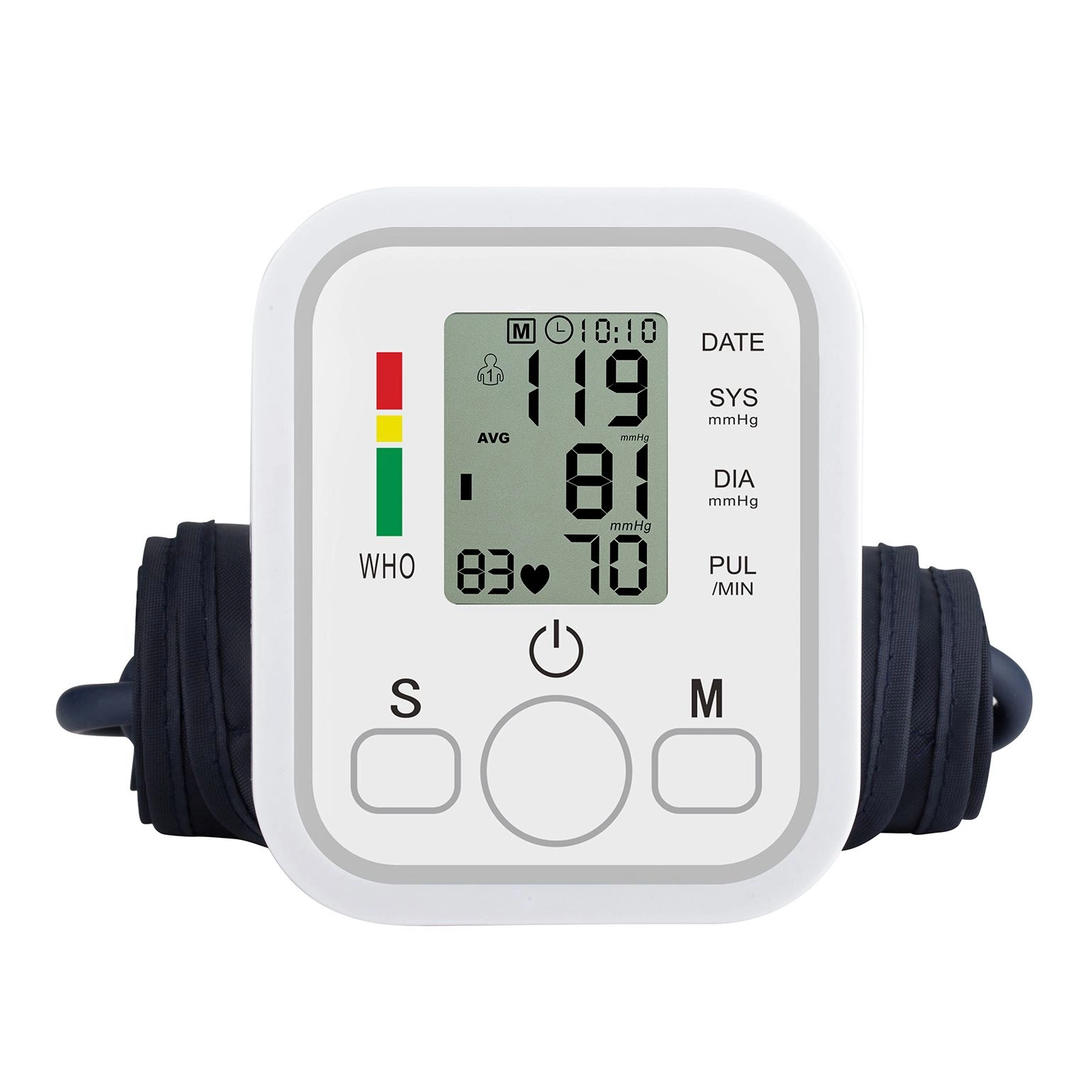 Manómetro de presión arterial económico tipo brazo Monitor médico inteligente la presión arterial digital automático para el hogar y en el Hospital