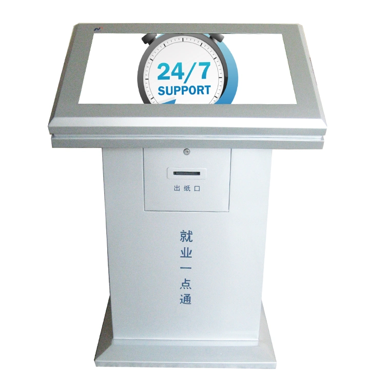 55 Inch Standing Self-Service Multimedia Information Checking Kiosk System for Hospital/Airport/Exhibition