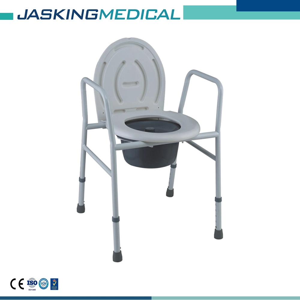 Steel Frame Plastic Bedpan Toilet Chair