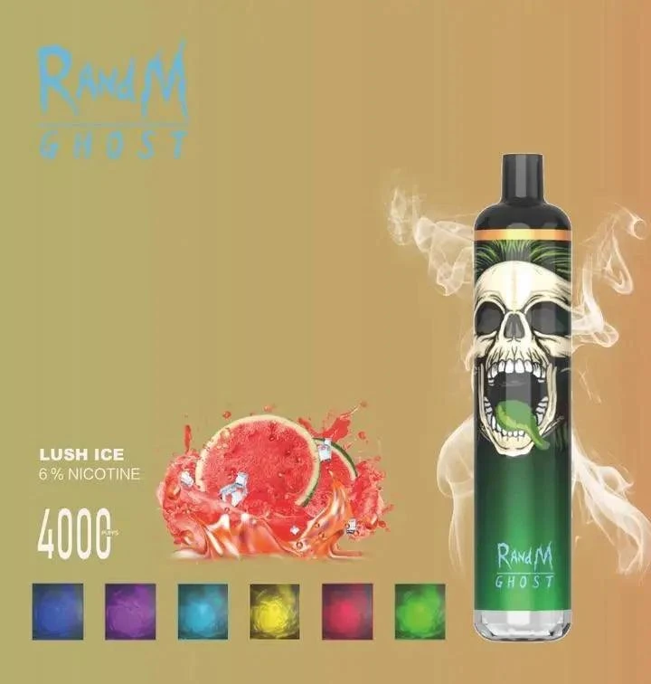 Os mais recentes R&amp;M Randm Ghost 4000 Puffs descartáveis, prontos para envio de fábrica Vape 8 ml cigarro electrónico personalizado Sair fumar