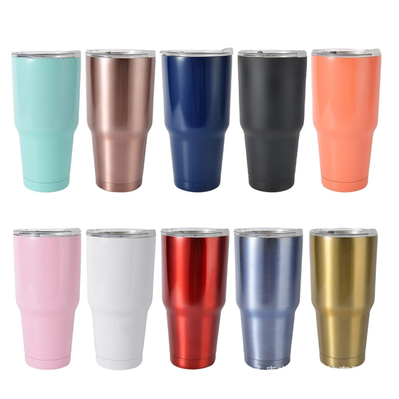 Auto Heizung Reise Becher mit Cover Sublimation Tumblers Doppelwand Vakuumkolben