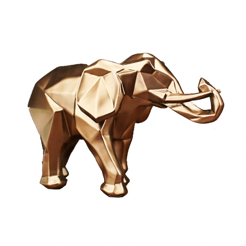 Made in China Superior Quality Resin Moulds Craft Elephants Golden Animal Home Decorations Figurines