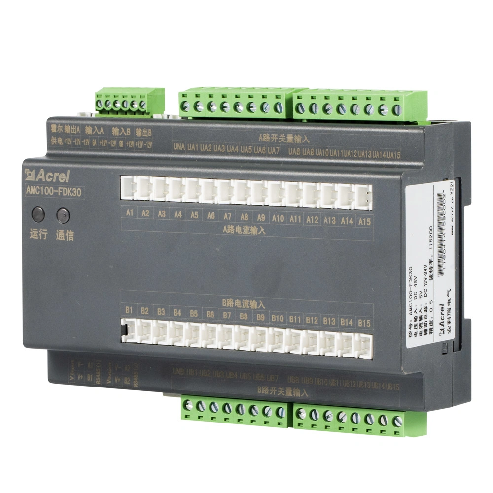 Acrel DIN Rail Amc100-Fdk30 Data Center IDC DC Switch Control Temperature Leakage Power Monitor Meter RS485 Modbus-RTU