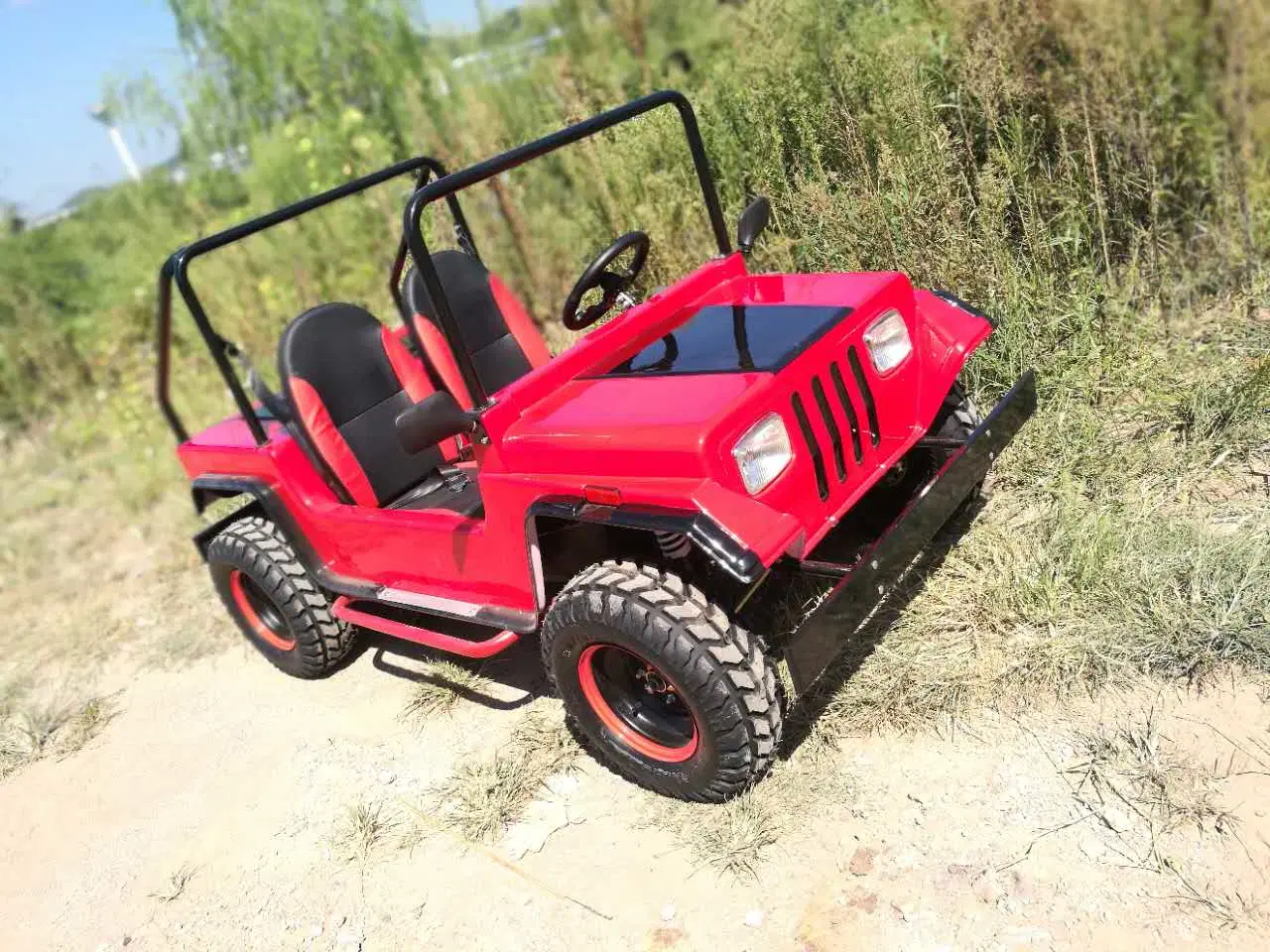 New Best-Selling Chain Drive Four Stroke Electric Car 1500W off Road Mini Jeep