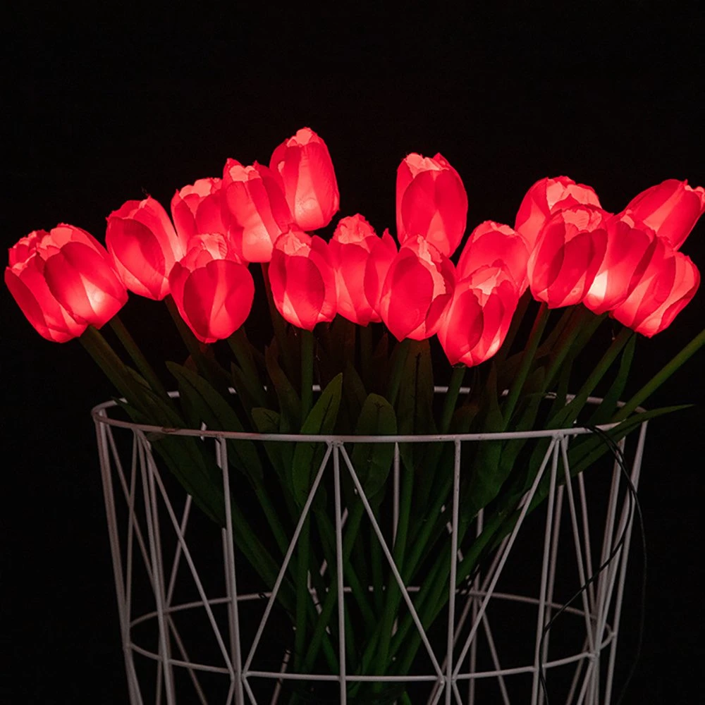 New Table Night Light LED Artificial Flowers in Ceramic Pot Ci24843