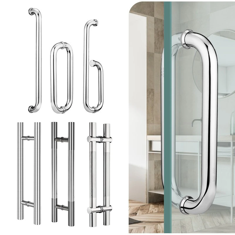 Factory Price Stainless Steel Shower Glass Door Handle for Glass Door Pull Handle