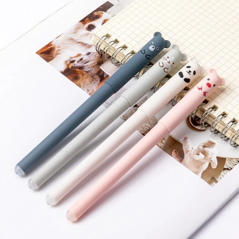 Cute Korean School Student Kids Creative Animal Erasable Gel Pens 0.35mm/0.5mm
