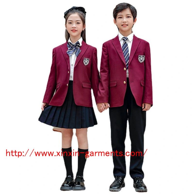 Custom Designs Primary Students Theme Party Wear Kids Boys Girls School Blazer Uniform (U2316)