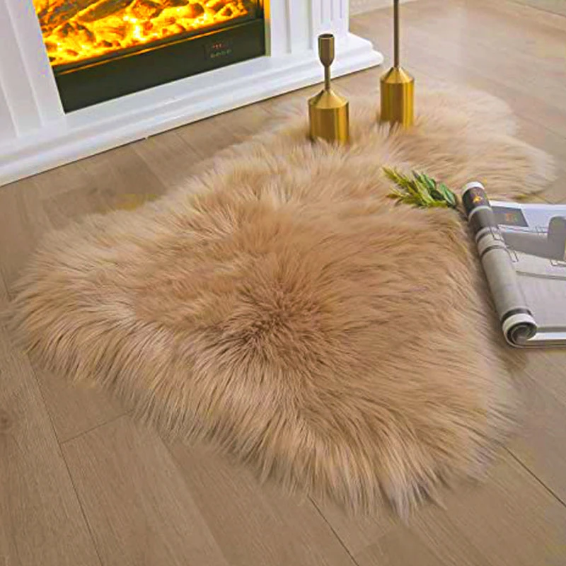 Faux Fur Sheepskin sintético cabecera alfombra mullida alfombra de piel sintética de Alfombras alfombras para Salón Dormitorio habitación de los niños