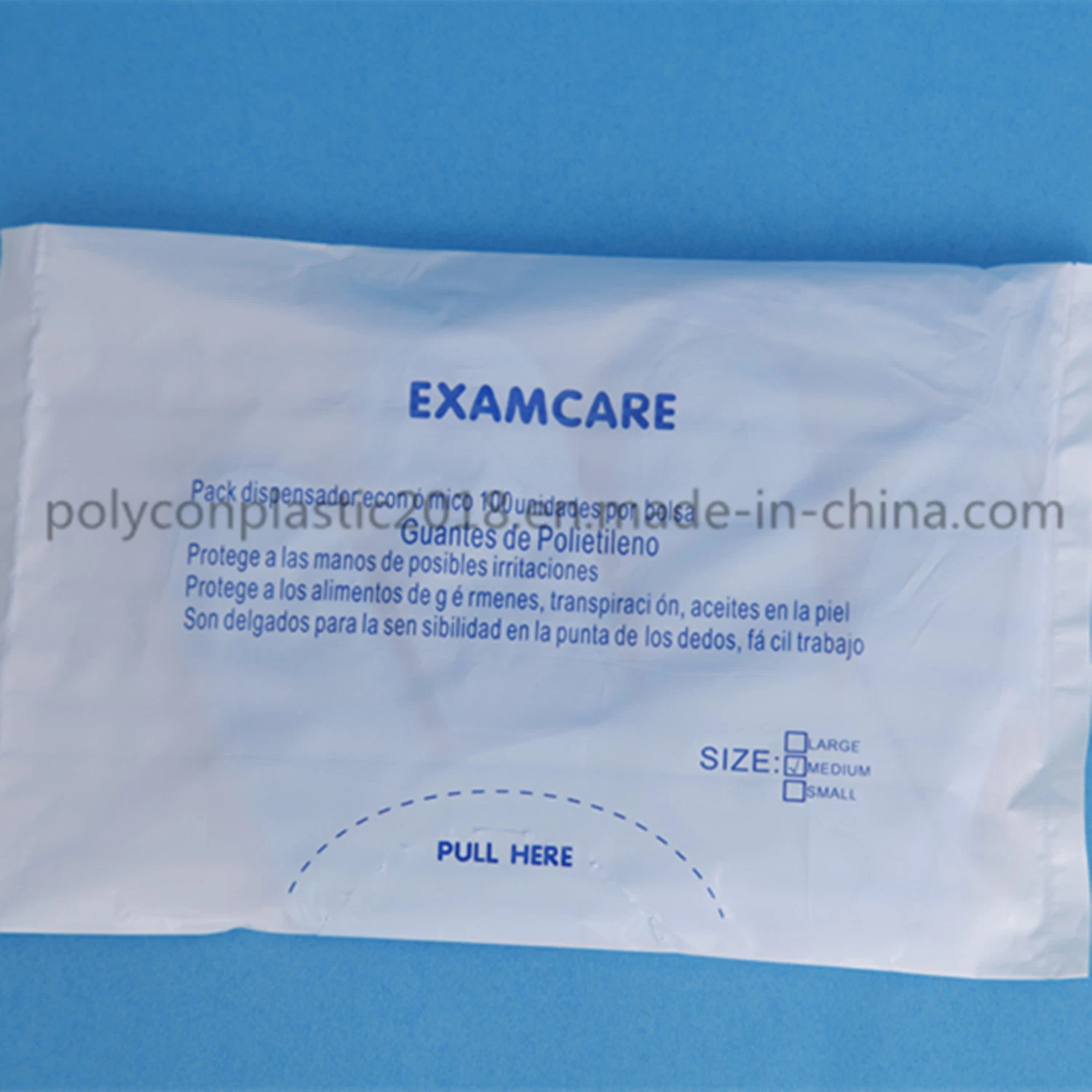Disposable Surgical Medical Examination PE Gloves