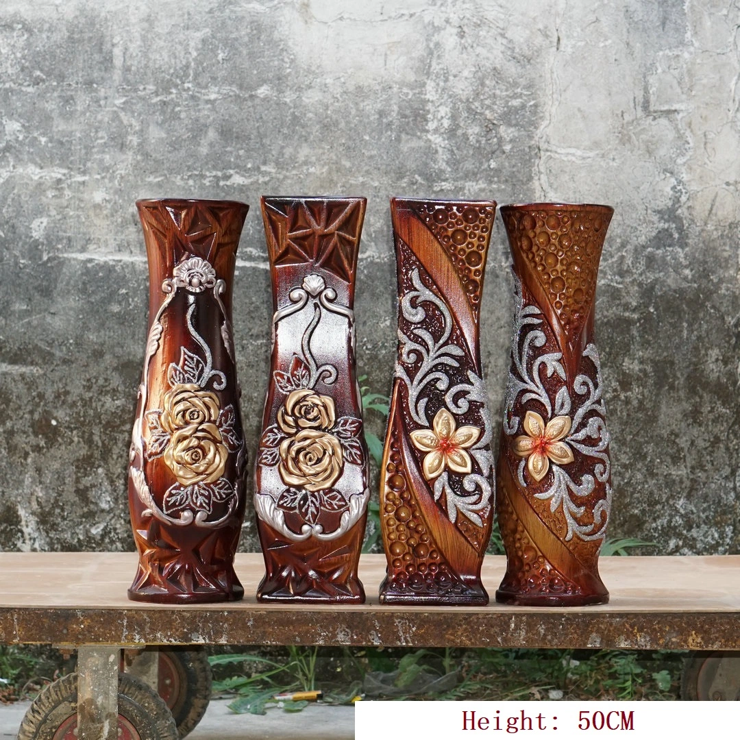 Wholesale/Supplier Hand-Made Pottery Vases Creative Retro Brown Household Ornaments Customized Modern Vases