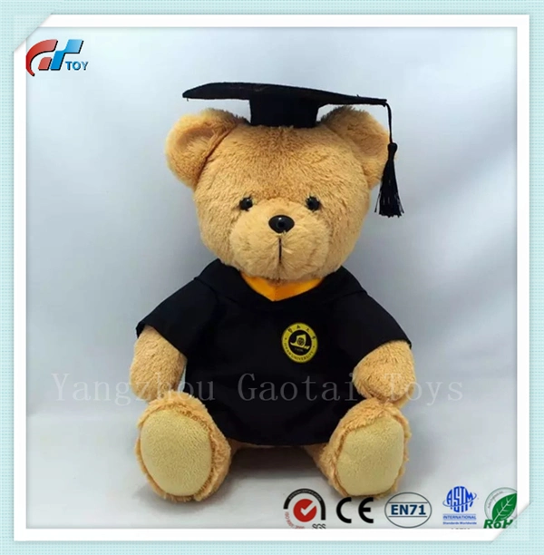 OEM Design Plush Graduation Bear Stuffed Bear Toy for Kids with Graduation Gown and Cap