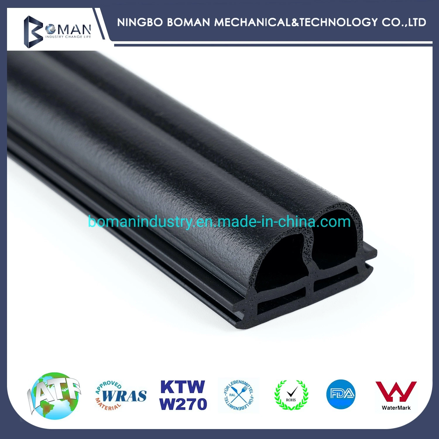 Rubber Cord Customize PVC Silicone EPDM Rubber Weather Seal Strip for Aluminum Frame