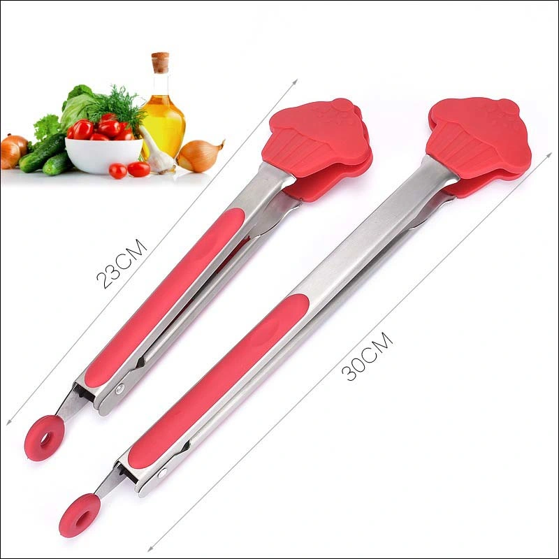 Salad Silicone Kitchen Cooking Serving Tongs