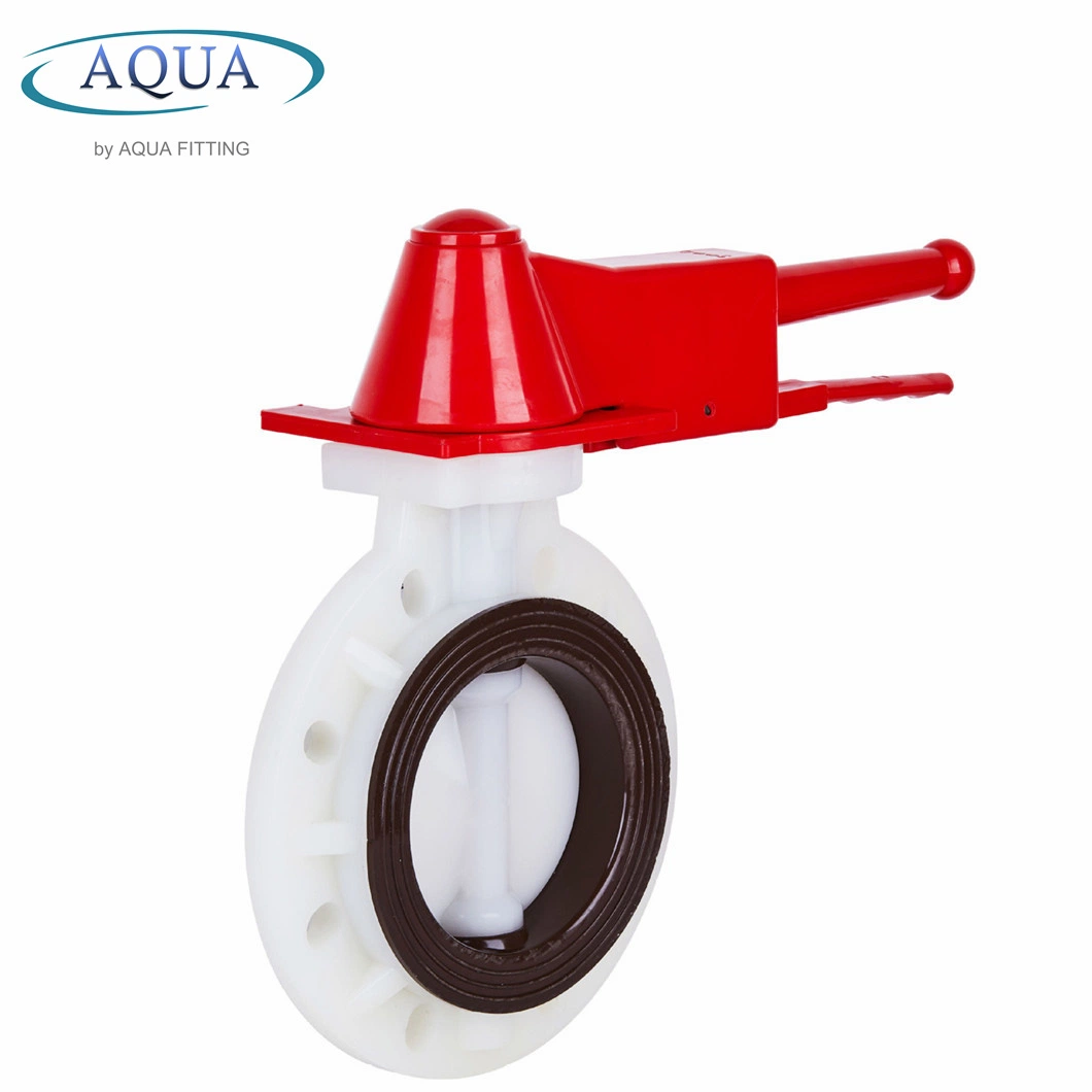 Plastic UPVC Hand Lever Type Butterfly Valve for Industry DN25-DN150