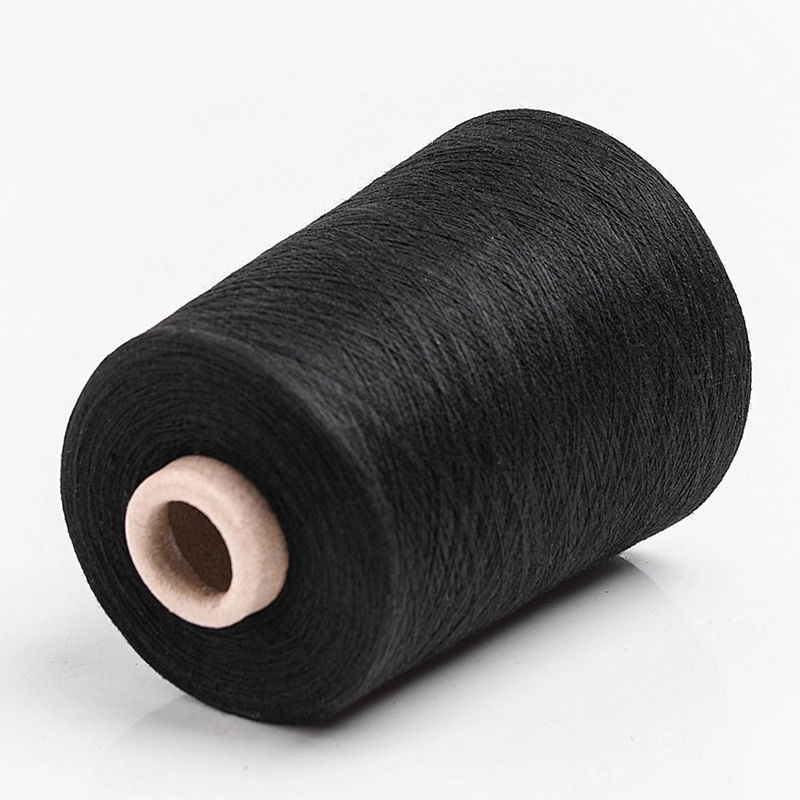 Hot Sale Factory 30s Spun Polyester Black Yarn