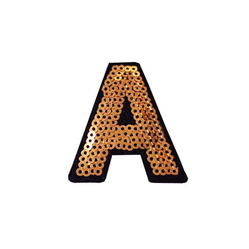 Custom Leopard Letter and Number Iron-on Letters Sequin Patches for Customization